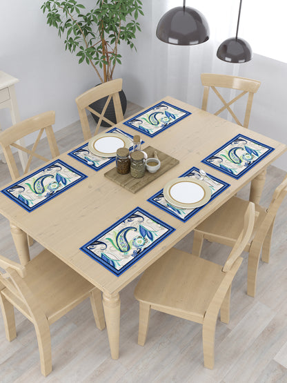 Handblock Printed Set of 6 Placemats