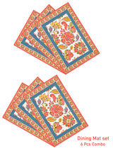Handblock Printed Set of 6 Placemats