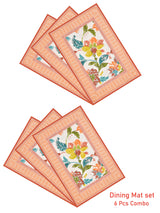 Handblock Printed Set of 6 Placemats