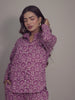 Mugal Print on Pink Cotton Shirt Set for Women