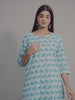 Bull on Blue Cotton Lounge Set for Women