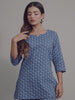 Blue & White Cotton Lounge Set for Women