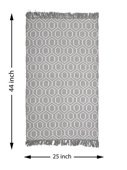 Self Pattern Cotton Rug - 44X25 Inches