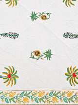 Floral Printed Bedding Set - 1 King Bedsheet, 1 Jaipuri Razai/Quilt, 2 Pillow Covers