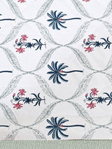 Floral Printed Bedding Set - 1 King Bedsheet, 1 Jaipuri Razai/Quilt, 2 Pillow Covers