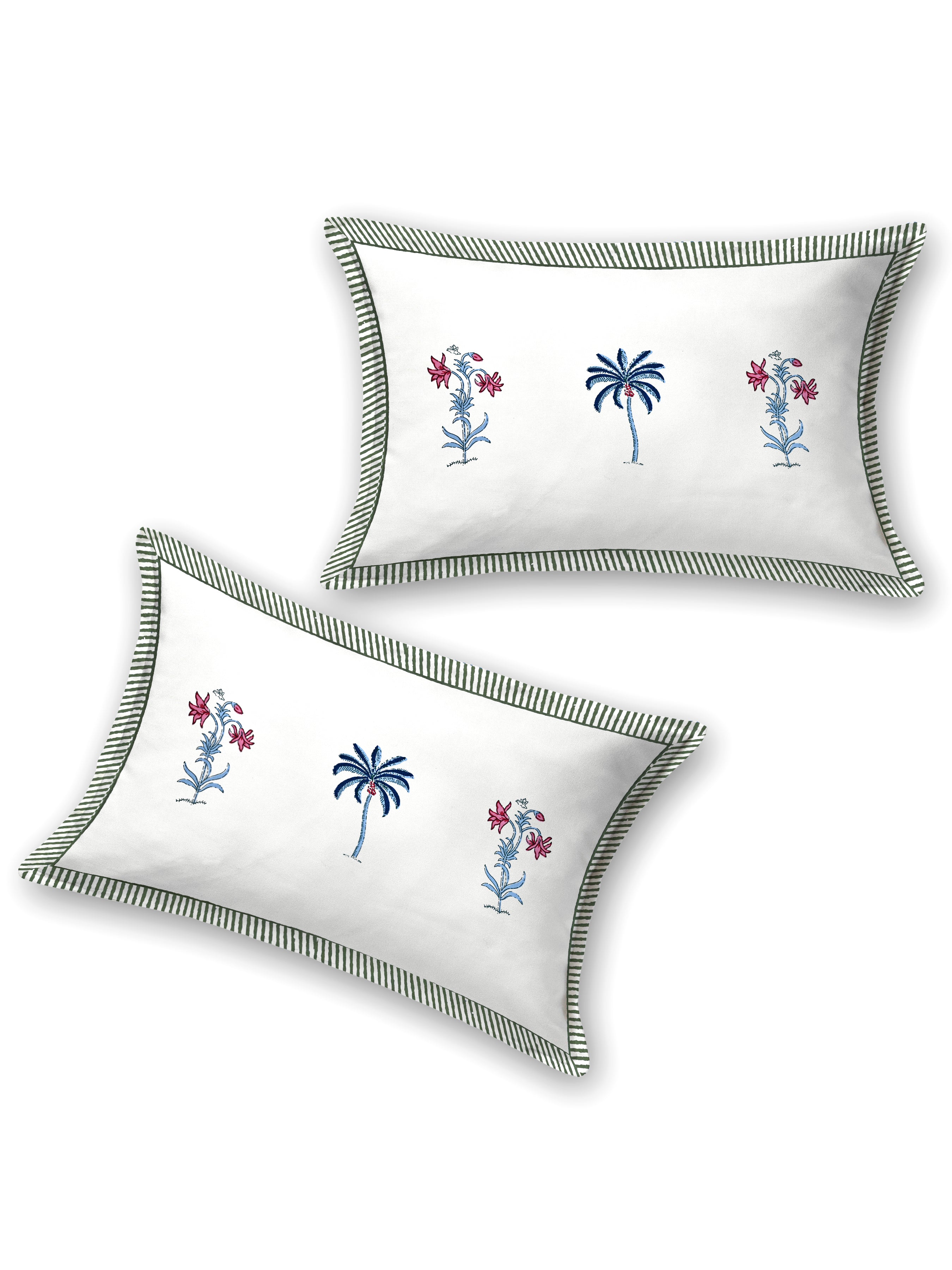 Floral Printed Bedding Set - 1 King Bedsheet, 1 Jaipuri Razai/Quilt, 2 Pillow Covers