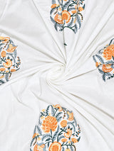 Floral Printed Bedding Set - 1 King Bedsheet, 1 Jaipuri Razai/Quilt, 2 Pillow Covers