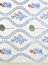 Floral Printed Bedding Set - 1 King Bedsheet, 1 Jaipuri Razai/Quilt, 2 Pillow Covers