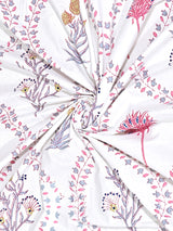 Floral Printed Bedding Set - 1 King Bedsheet, 1 Jaipuri Razai/Quilt, 2 Pillow Covers