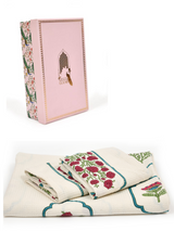 Gift Set - Handblock Printed Towels - 1 Bath + 2 Hand Towels