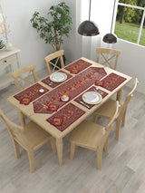 Gift Box with Banarasi Zari Table Runner, Set Of 6 Mats, 6 coaster