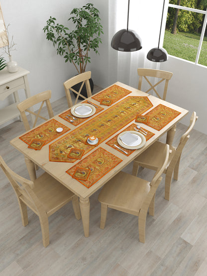 Banarasi Table Set with 1 Runner, 6 mats and 6 coasters