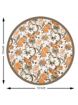 Cotton Round Table Cover - 6 seater- 60inches