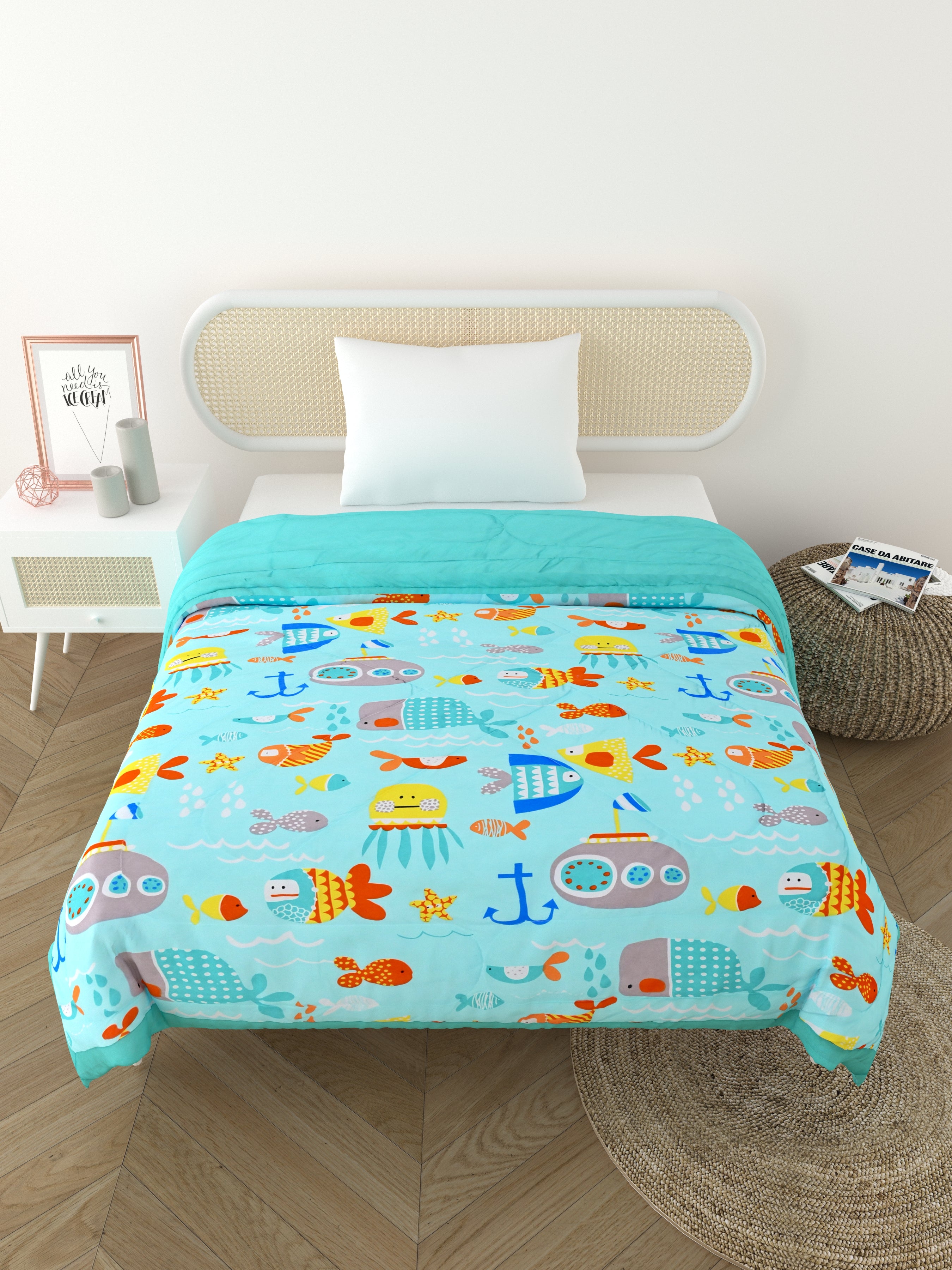 Kids Print Reversible Comforter - 60X90 Inches