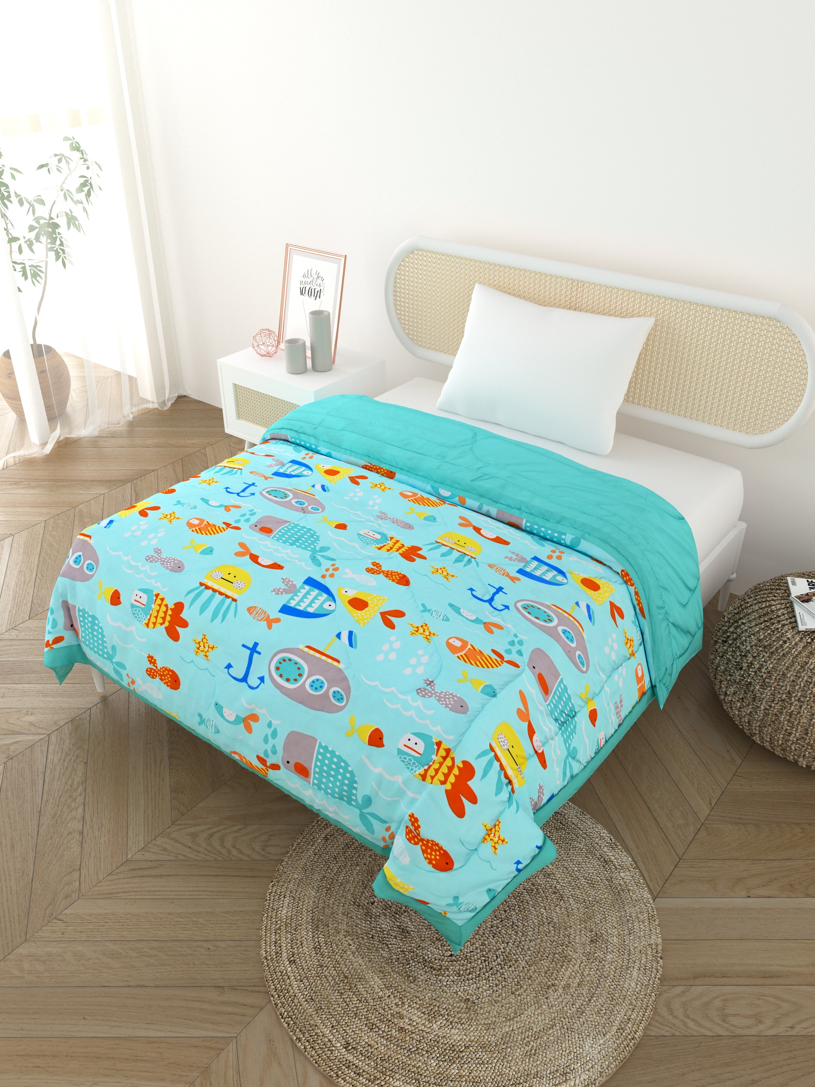 Kids Print Reversible Comforter - 60X90 Inches