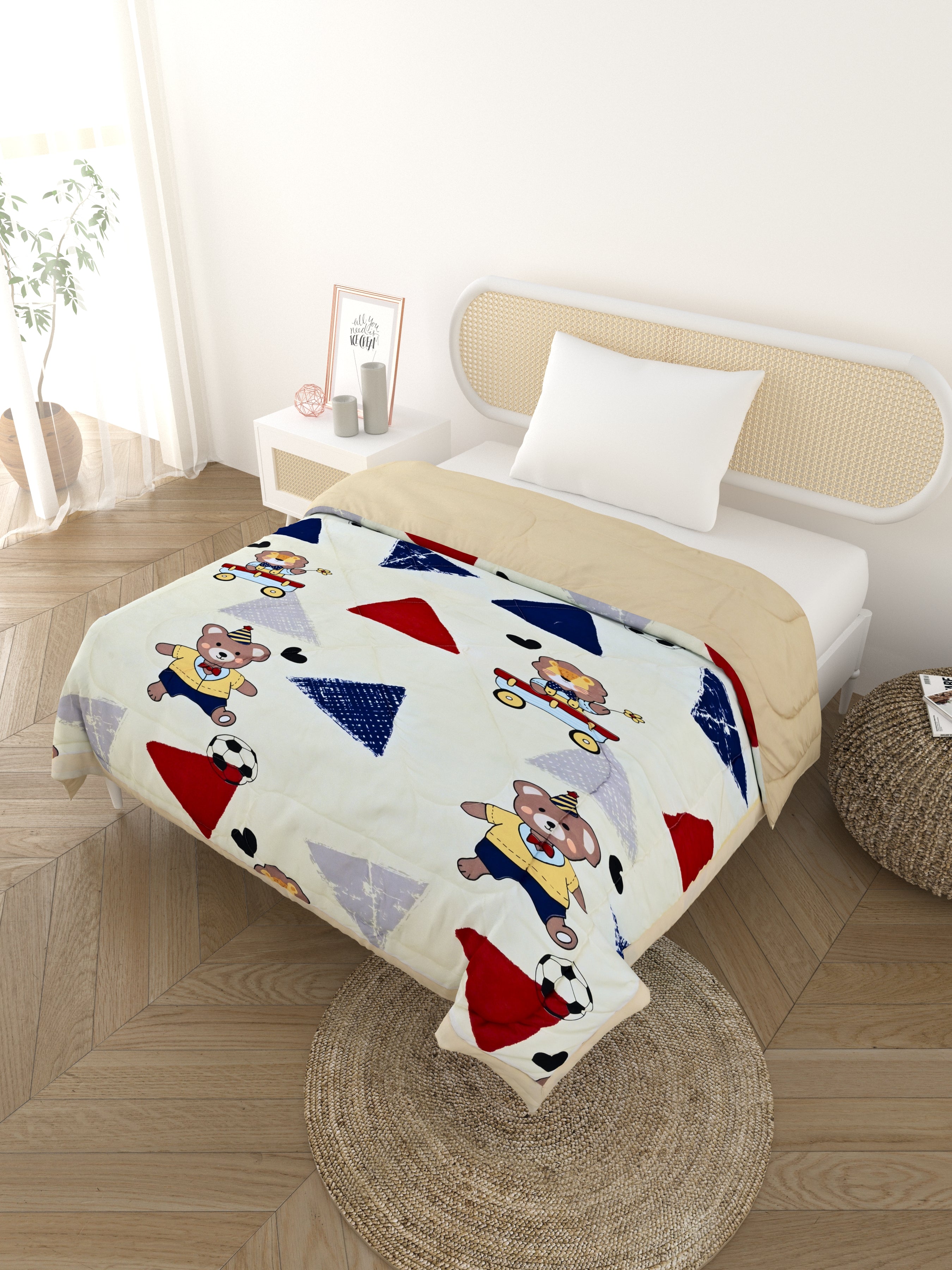 Kids Print Reversible Comforter - 60X90 Inches