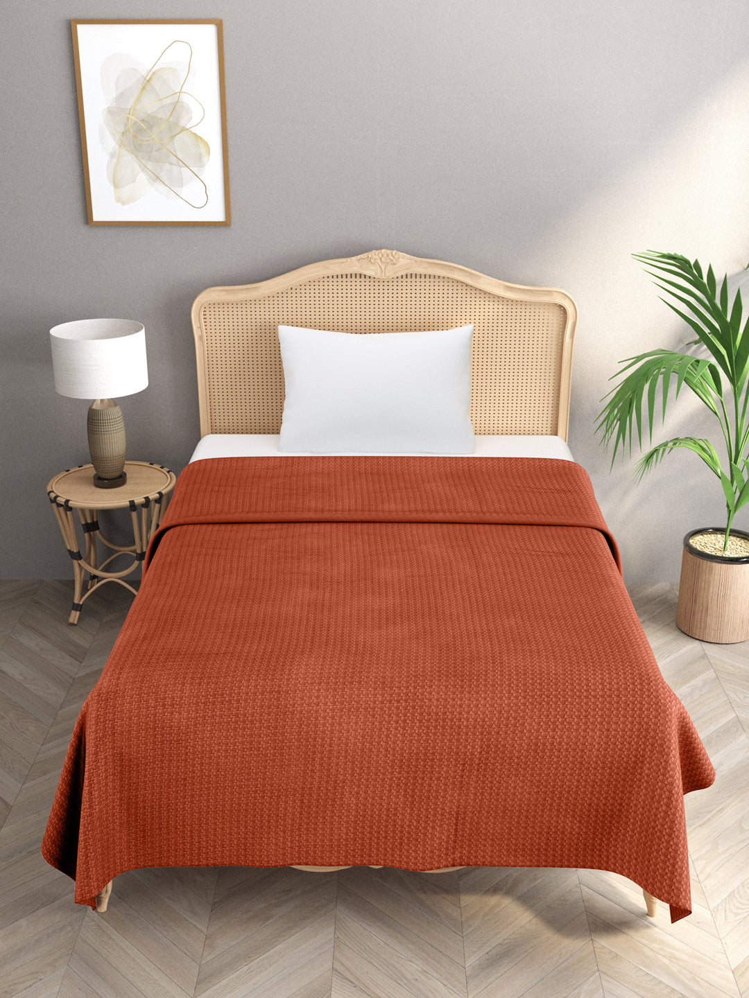 Premium Knitted Cotton Single Bed Cover / Dohar
