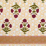 Cotton Floral Print Single bedsheet with 1 Pillow Cover
