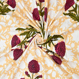 Cotton Floral Print Single bedsheet with 1 Pillow Cover