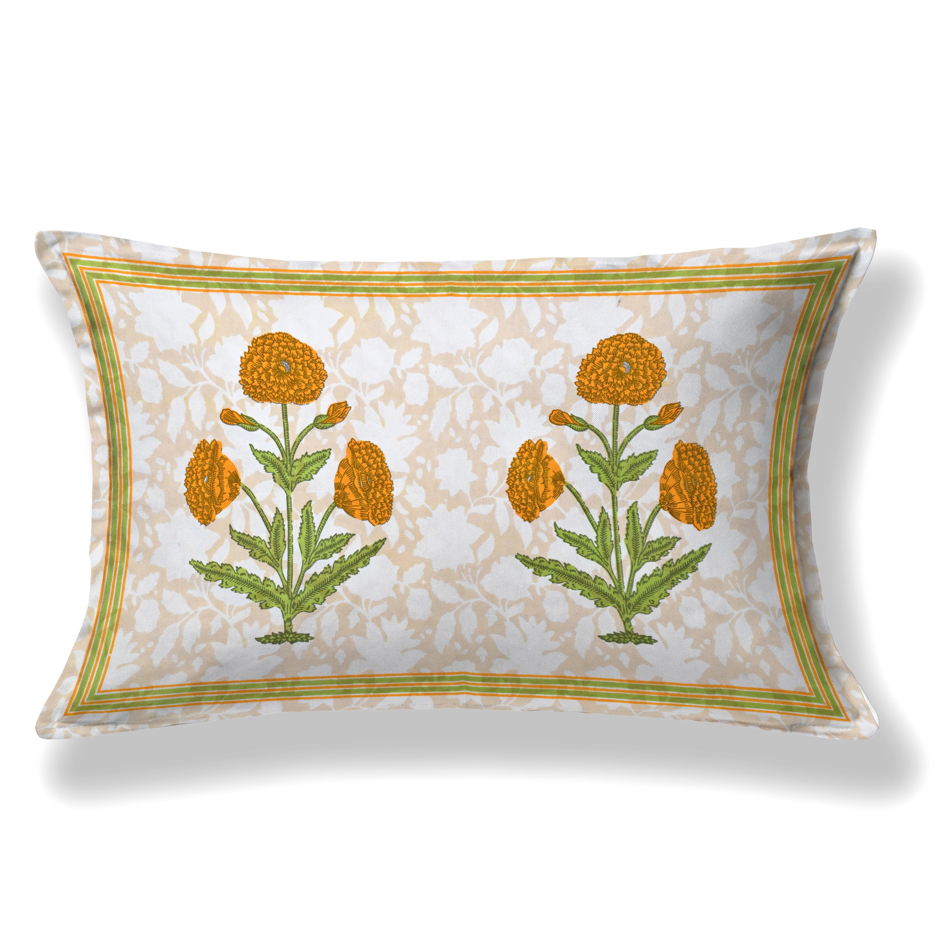Cotton Floral Print Single bedsheet with 1 Pillow Cover