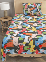 Polycotton Kids Print Single bedsheet with 1 Pillow Cover