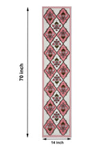 Handblock Printed Canvas Cotton Table Runner With Set Of 6 Mats