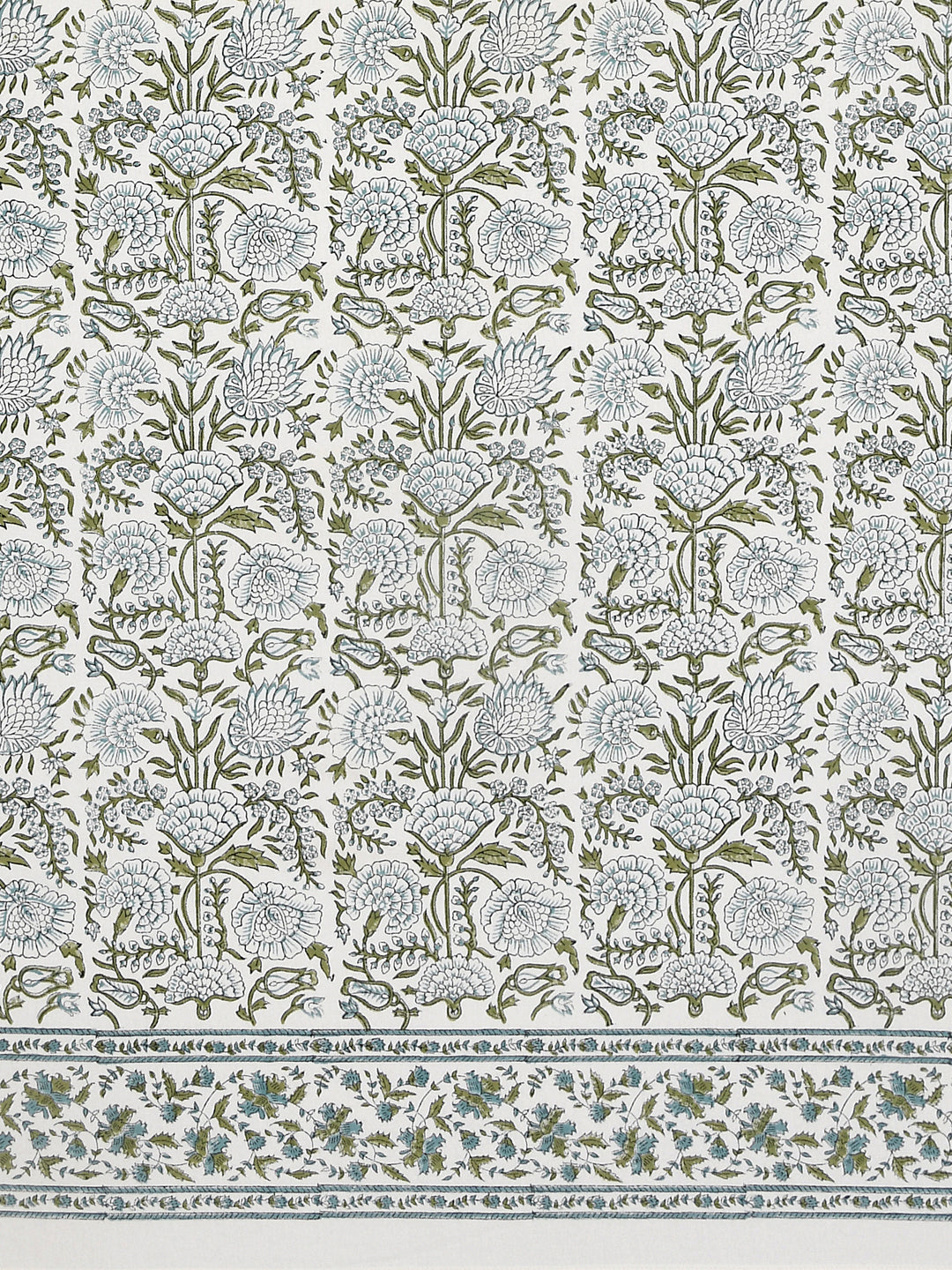 Handblock Printed Canvas Cotton Table Cloth 40X60 Inches - 4 Seater Dining Table-5