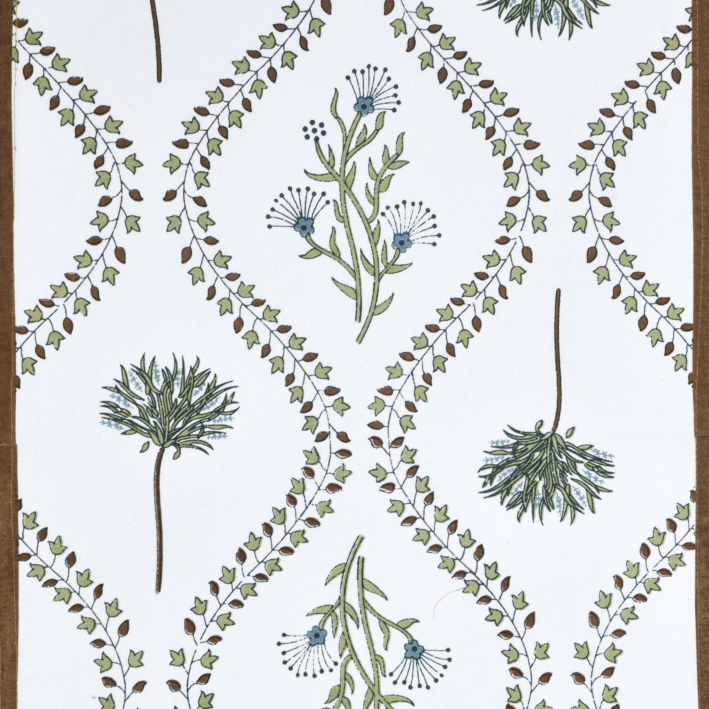Handblock Printed Canvas Cotton Table Runner With Set Of 6 Mats