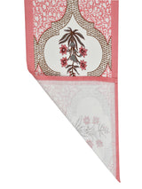 Handblock Printed Canvas Cotton Table Runner With Set Of 6 Mats
