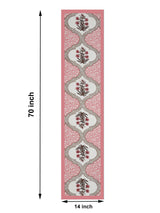 Handblock Printed Canvas Cotton Table Runner With Set Of 6 Mats