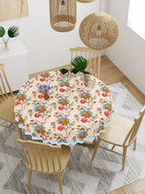 Cotton Round Table Cover - 6 seater- 60inches