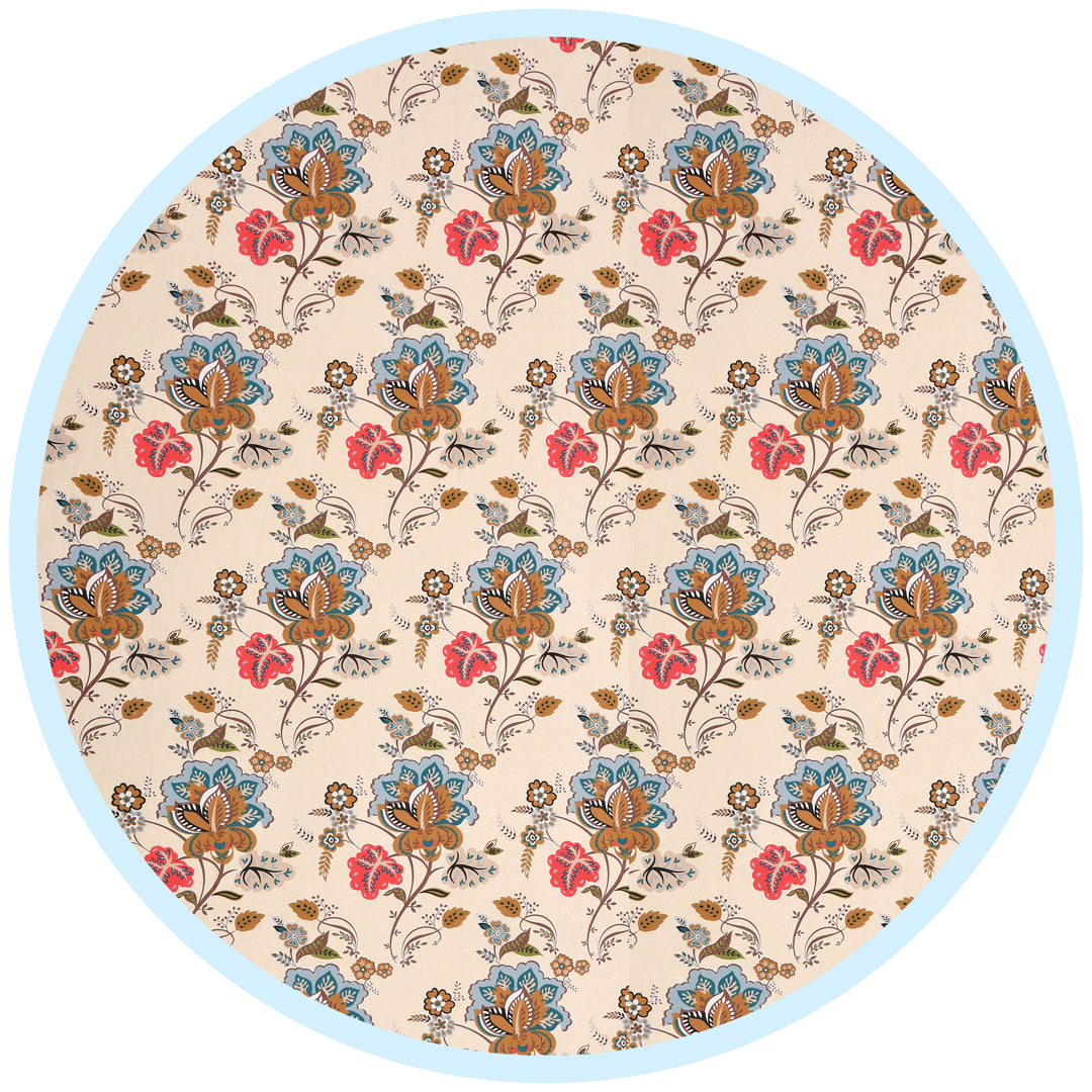 Cotton Round Table Cover - 6 seater- 60inches