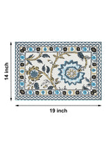 Handblock Printed Canvas Cotton Table Runner With Set Of 6 Mats