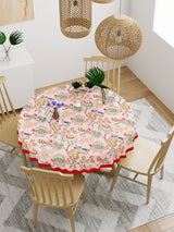 Cotton Round Table Cover - 6 seater- 60inches