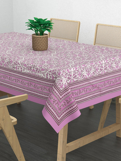 Cotton Floral Print Table Cloth 60X90 Inches - 6 Seater Dining Table