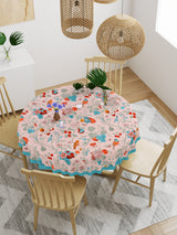 Cotton Round Table Cover - 6 seater- 60inches