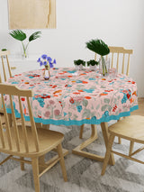 Cotton Round Table Cover - 6 seater- 60inches