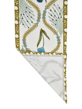 Handblock Printed Canvas Cotton Table Runner With Set Of 6 Mats