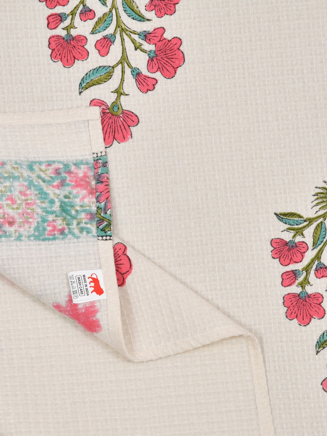 Hand Block Printed Honey Comb Cotton Hand Towel- Set of 2-15