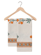 Hand Block Printed Honey Comb Cotton Hand Towel- Set of 2