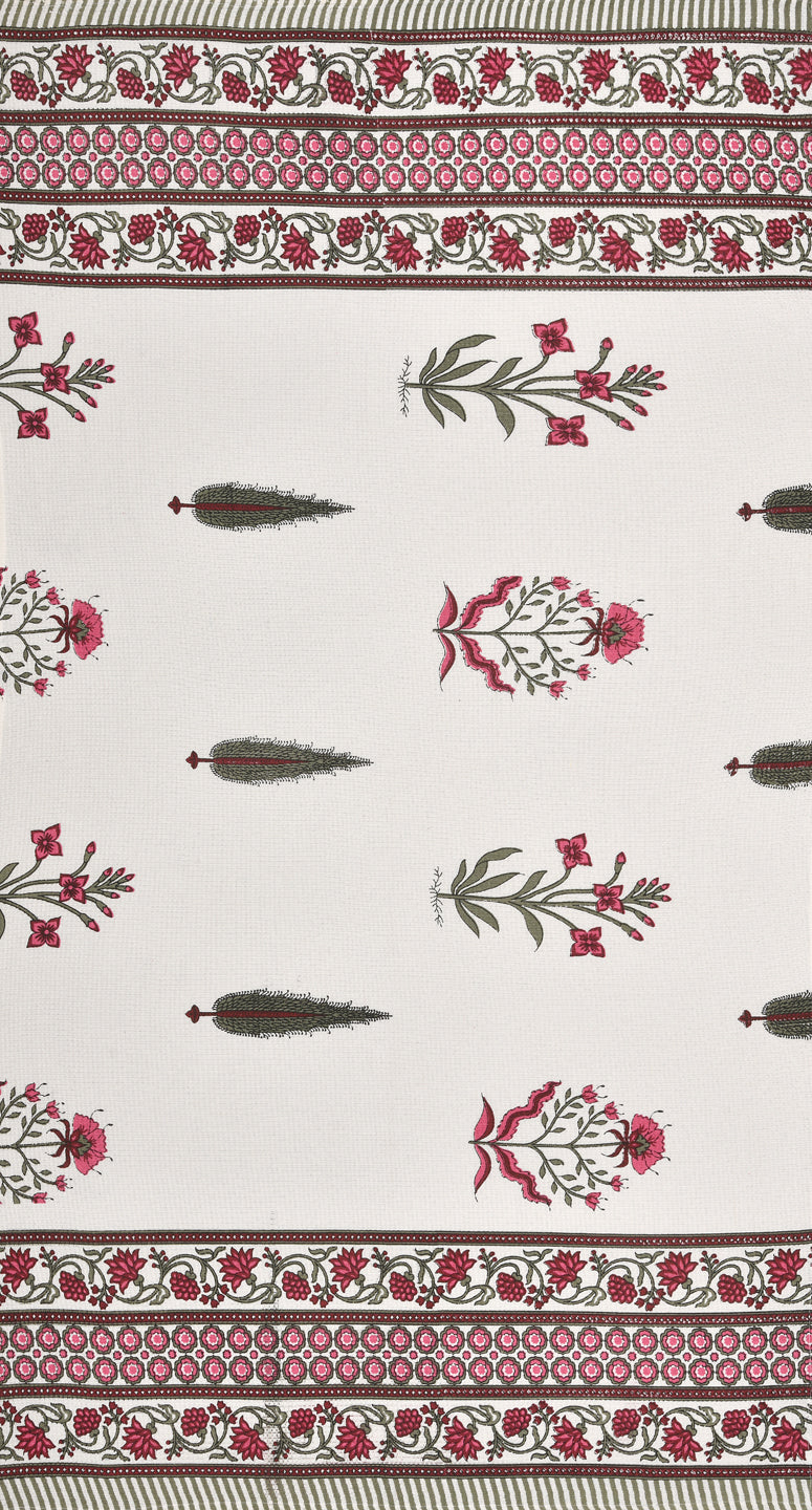 Hand Block Printed Honey Comb Cotton Hand Towel- Set of 2