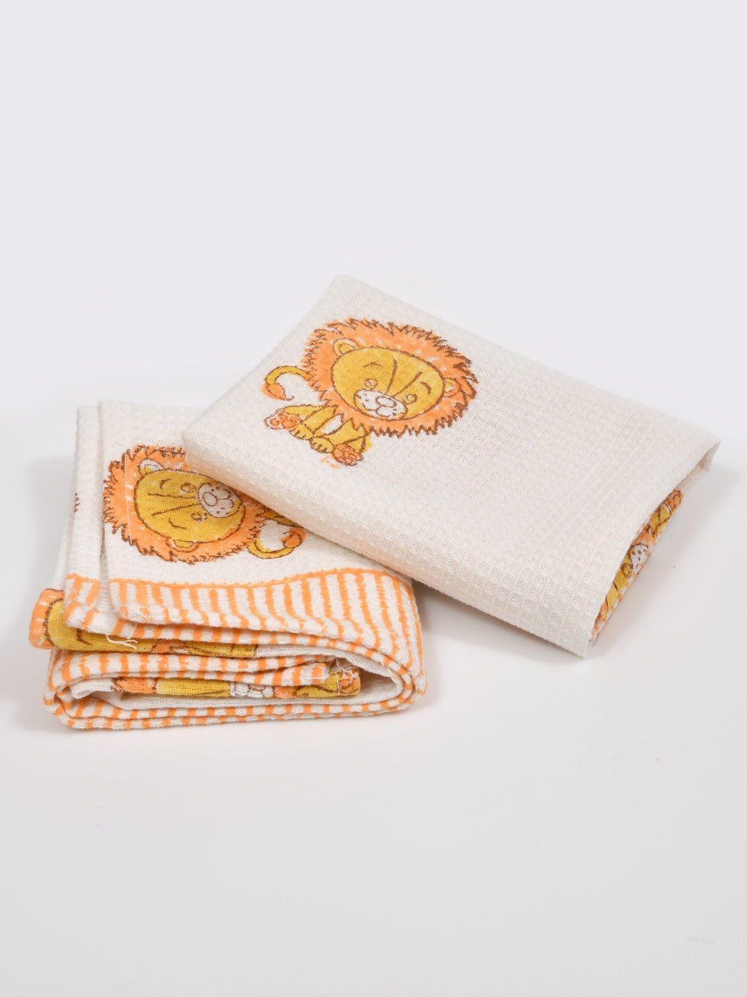 Hand Block Printed Honey Comb Cotton Hand Towel- Set of 2