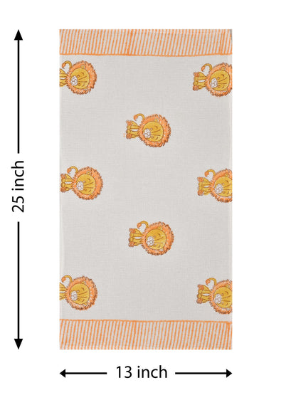 Hand Block Printed Honey Comb Cotton Hand Towel- Set of 2