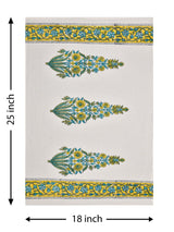 Hand Block Printed Honey Comb Cotton Hand Towel- Set of 2