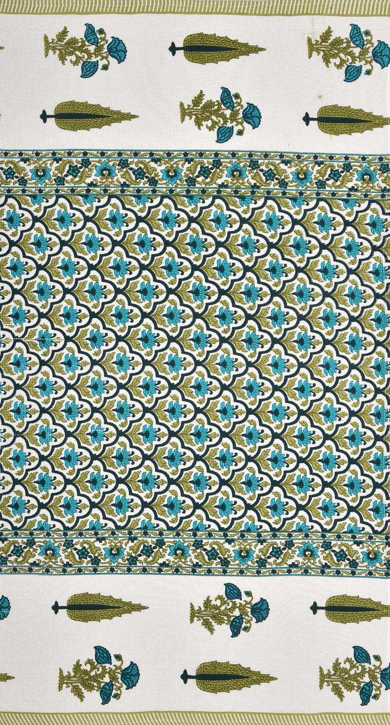 Hand Block Printed Honey Comb Cotton Hand Towel- Set of 2