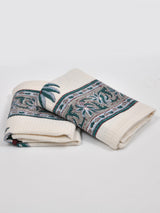 Hand Block Printed Honey Comb Cotton Hand Towel- Set of 2