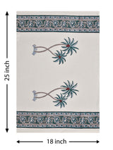 Hand Block Printed Honey Comb Cotton Hand Towel- Set of 2