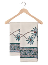 Hand Block Printed Honey Comb Cotton Hand Towel- Set of 2