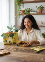 Set of 3 cosmetic Flat pouches