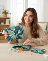 Set of 3 cosmetic Flat pouches